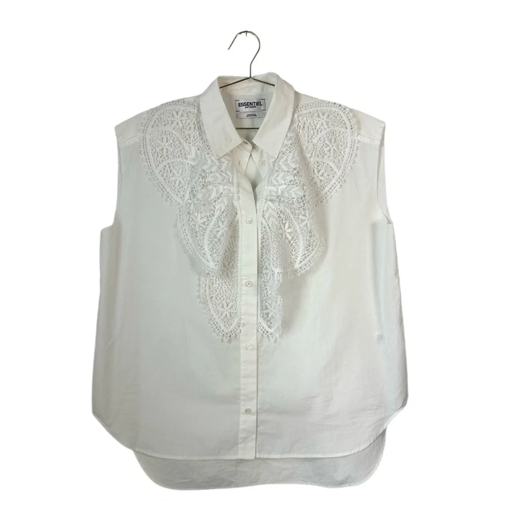 Elegant White Lace Blouse - Picture 2 of 6